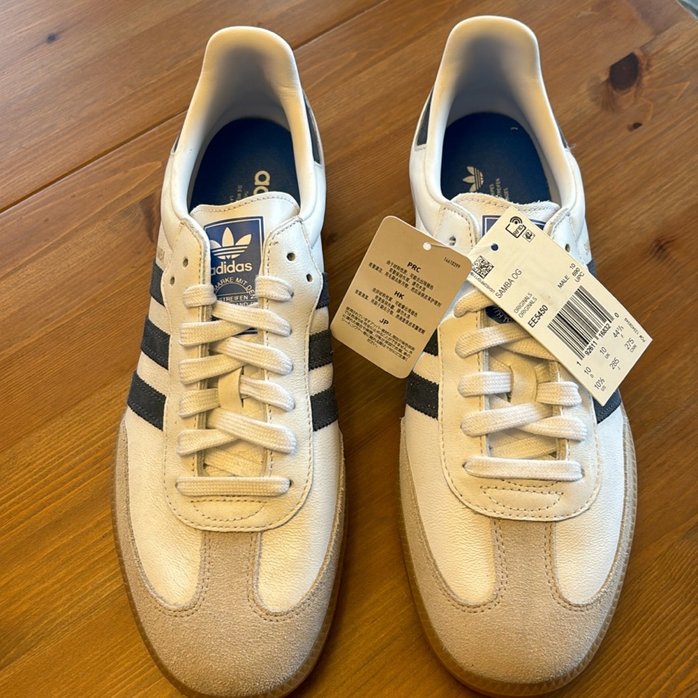 Adidas Samba OG White/Blue Men’s 10.5 BNWT